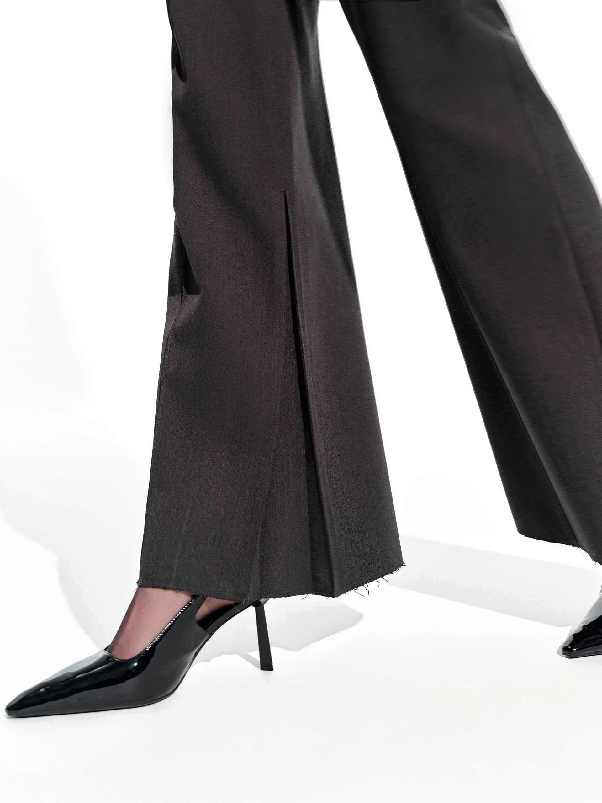 Tailored Raw Hem Pants