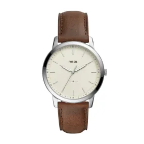 The Minimalist Three-Hand Brown Leather Watch