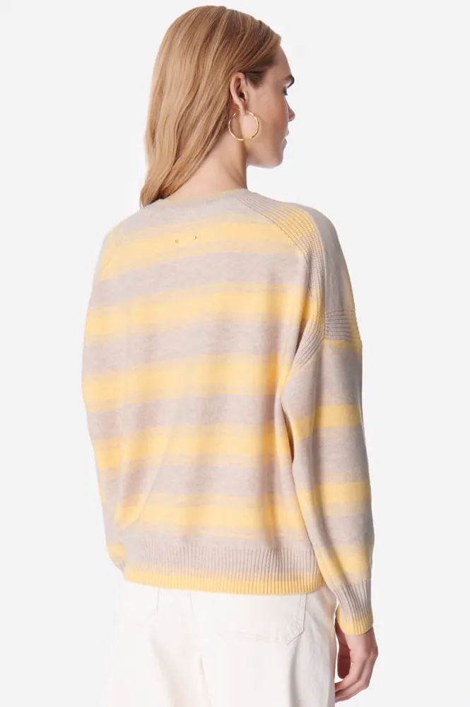 Vanessa Bruno Eugenie Striped Yellow Pullover