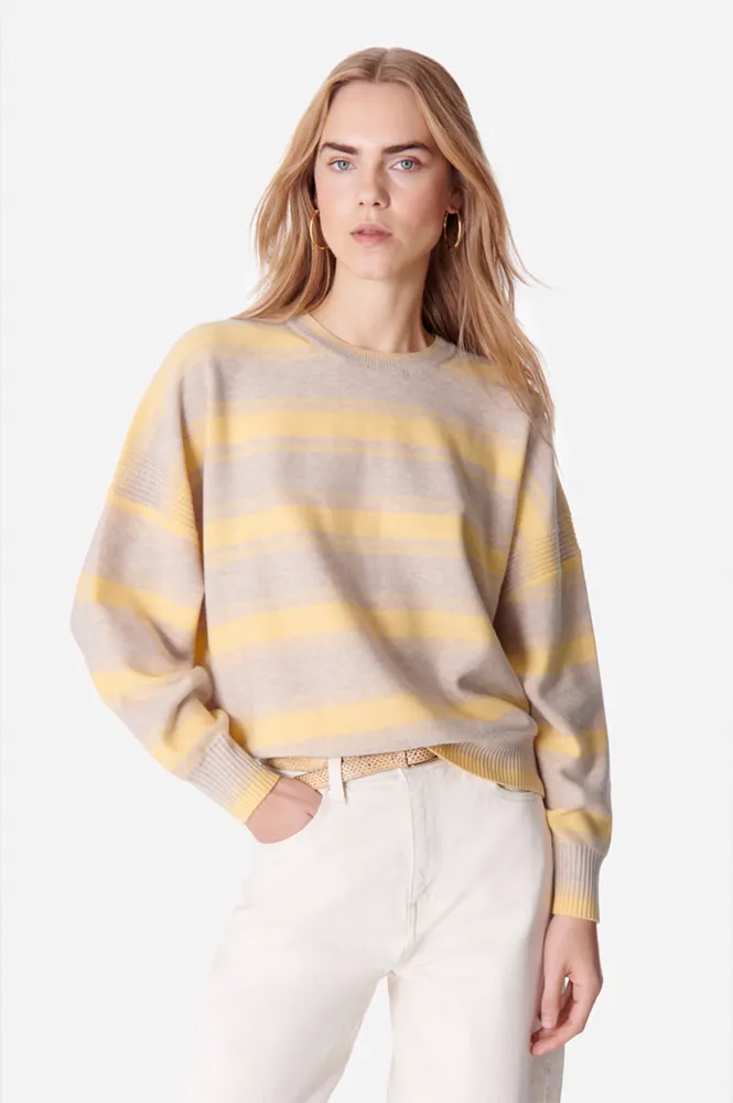 Vanessa Bruno Eugenie Striped Yellow Pullover