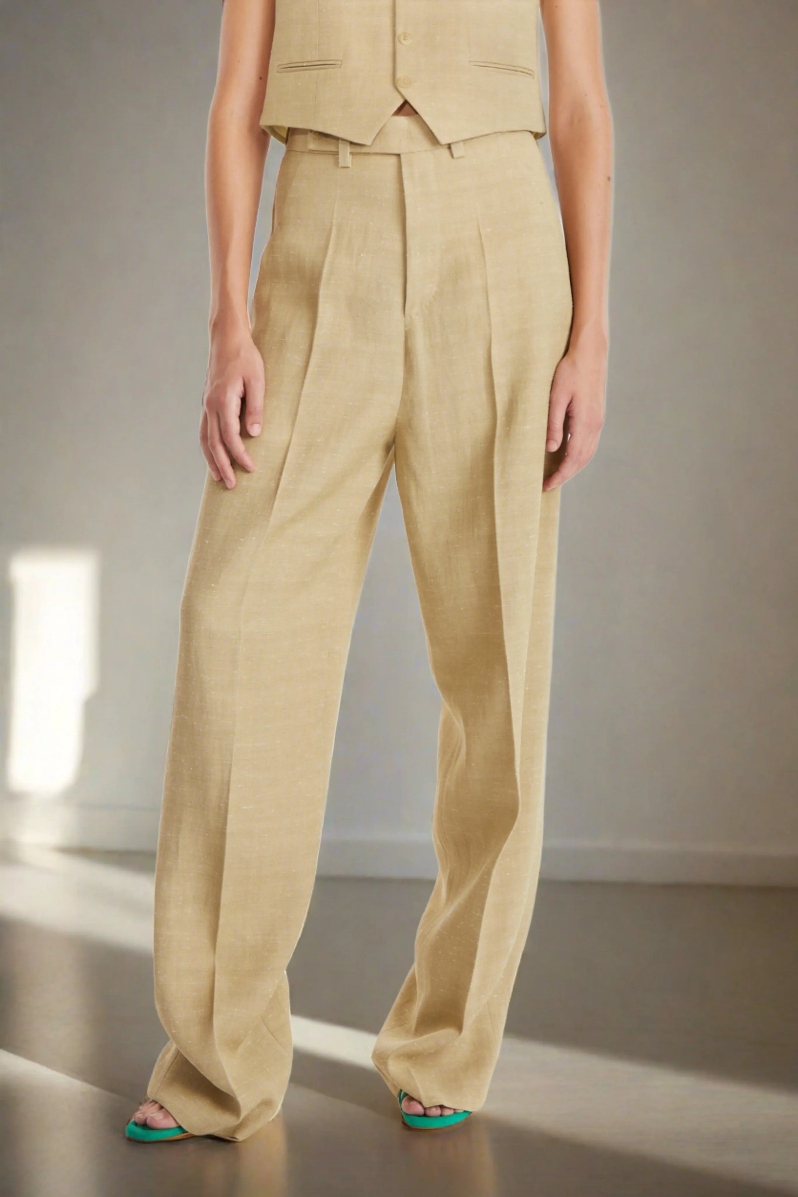 Wide Leg Tailored Pants